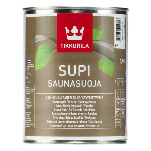 Лак Supi Saunasuoja для бани п/м 9,0л.