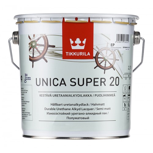 Лак уретано-алкидный Unica Super 20 п/м. 2,7л.
