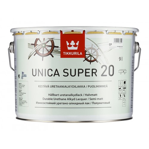 Лак уретано-алкидный Unica Super 20 п/м. 9,0л.