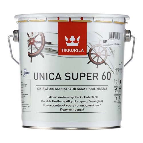 Лак уретано-алкидный Unica Super 60 п/гл. 2.7л.