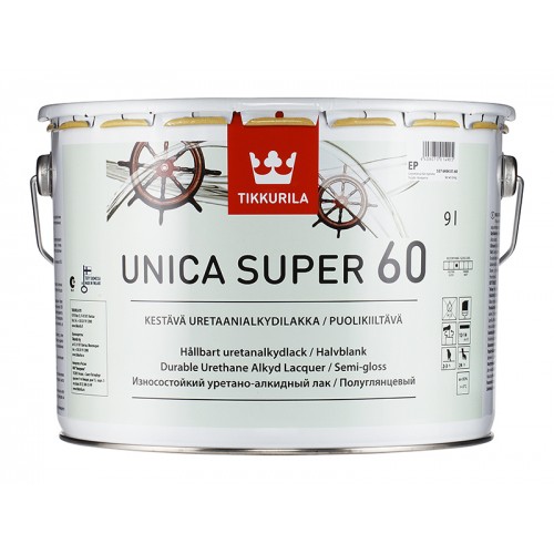 Лак уретано-алкидный Unica Super 60 п/гл. 9,0л.